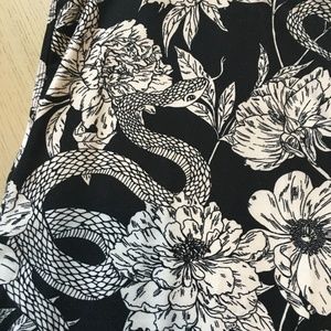 LuLaRoe TC2 Leggings- Floral & Snake Print